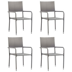 vidaXL Set comedor jardín 5 pzas ratán sintético gris antracita
