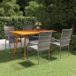 vidaXL Juego de comedor para jardín 5 piezas gris vidaXL Juego de comedor para jardín 5 piezas gris