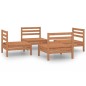 vidaXL Juego de muebles de jardín 4 pzs madera maciza pino marrón miel