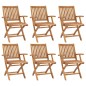 vidaXL Sillas de jardín plegables 6 unidades madera maciza de teca vidaXL Sillas de jardín plegables 6 unidades madera maciza de teca