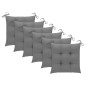 vidaXL Sillas apilables de jardín 6 uds madera de teca con cojines vidaXL Sillas apilables de jardín 6 uds madera de teca con cojines