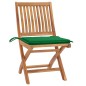 vidaXL Sillas de jardín plegables 4 uds madera maciza teca con cojines vidaXL Sillas de jardín plegables 4 uds madera maciza teca con cojines