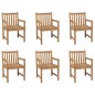 vidaXL Sillas de jardín 6 unidades madera maciza de teca vidaXL Sillas de jardín 6 unidades madera maciza de teca