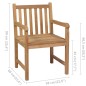 vidaXL Sillas de jardín 6 unidades madera maciza de teca vidaXL Sillas de jardín 6 unidades madera maciza de teca