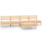 vidaXL Juego de muebles de jardín 5 piezas madera maciza de pino vidaXL Juego de muebles de jardín 5 piezas madera maciza de pino