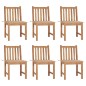 vidaXL Sillas de jardín 6 unidades con cojines madera maciza de teca vidaXL Sillas de jardín 6 unidades con cojines madera maciza de teca