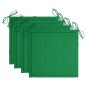 vidaXL Sillas de jardín apilables 4 uds madera de teca con cojines vidaXL Sillas de jardín apilables 4 uds madera de teca con cojines