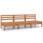 vidaXL Juego muebles de jardín 3 pzas madera maciza pino marrón miel vidaXL Juego muebles de jardín 3 pzas madera maciza pino marrón miel