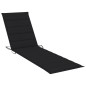 vidaXL Tumbonas 2 unidades madera maciza de teca con cojín negro vidaXL Tumbonas 2 unidades madera maciza de teca con cojín negro