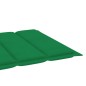 vidaXL Tumbonas 2 unidadesds madera maciza de teca con cojín verde vidaXL Tumbonas 2 unidadesds madera maciza de teca con cojín verde