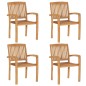 vidaXL Juego de comedor para jardín 5 piezas madera maciza de teca vidaXL Juego de comedor para jardín 5 piezas madera maciza de teca