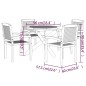 vidaXL Juego de comedor para jardín 5 piezas madera maciza de teca vidaXL Juego de comedor para jardín 5 piezas madera maciza de teca