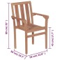 vidaXL Sillas apilables de jardín 8 unidades madera maciza de teca vidaXL Sillas apilables de jardín 8 unidades madera maciza de teca