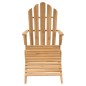 vidaXL Sillas de jardín Adirondack con reposapiés 2 uds madera de teca