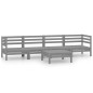vidaXL Juego de muebles de jardín 5 piezas madera maciza de pino gris vidaXL Juego de muebles de jardín 5 piezas madera maciza de pino gris