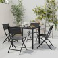 vidaXL Juego de comedor de jardín 5 piezas acero vidaXL Juego de comedor de jardín 5 piezas acero