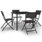 vidaXL Juego de comedor de jardín 5 piezas acero vidaXL Juego de comedor de jardín 5 piezas acero