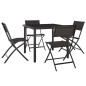vidaXL Juego de comedor de jardín 5 piezas acero vidaXL Juego de comedor de jardín 5 piezas acero
