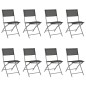 vidaXL Juego de comedor para jardín 9 piezas acero vidaXL Juego de comedor para jardín 9 piezas acero