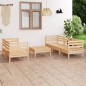 vidaXL Juego de muebles de jardín 6 piezas madera maciza de pino vidaXL Juego de muebles de jardín 6 piezas madera maciza de pino