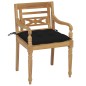 vidaXL Sillas Batavia 8 unidades madera maciza de teca con cojines vidaXL Sillas Batavia 8 unidades madera maciza de teca con cojines