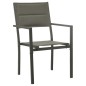 vidaXL Juego de comedor para jardín 7 piezas acero vidaXL Juego de comedor para jardín 7 piezas acero