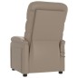 vidaXL Sillón de masaje eléctrico cuero sintético color capuchino