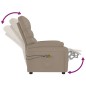 vidaXL Sillón de masaje eléctrico cuero sintético color capuchino