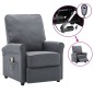 vidaXL Sillón de masaje eléctrico tela gris oscuro vidaXL Sillón de masaje eléctrico tela gris oscuro