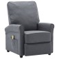 vidaXL Sillón de masaje eléctrico tela gris oscuro vidaXL Sillón de masaje eléctrico tela gris oscuro