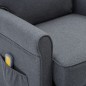 vidaXL Sillón de masaje eléctrico tela gris oscuro vidaXL Sillón de masaje eléctrico tela gris oscuro