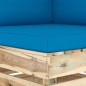 vidaXL Sofá de esquina seccional con cojines madera impregnada verde vidaXL Sofá de esquina seccional con cojines madera impregnada verde