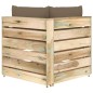 vidaXL Sofá de esquina seccional con cojines madera impregnada verde vidaXL Sofá de esquina seccional con cojines madera impregnada verde