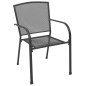 vidaXL Juego de muebles de comedor de jardín 5 piezas acero antracita vidaXL Juego de muebles de comedor de jardín 5 piezas acero antracita
