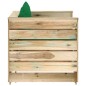 vidaXL Muebles de jardín 2 piezas con cojines madera impregnada verde vidaXL Muebles de jardín 2 piezas con cojines madera impregnada verde