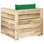 vidaXL Muebles de jardín 2 piezas con cojines madera impregnada verde vidaXL Muebles de jardín 2 piezas con cojines madera impregnada verde