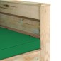 vidaXL Muebles de jardín 2 piezas con cojines madera impregnada verde vidaXL Muebles de jardín 2 piezas con cojines madera impregnada verde