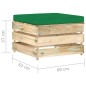 vidaXL Muebles de jardín 2 piezas con cojines madera impregnada verde vidaXL Muebles de jardín 2 piezas con cojines madera impregnada verde