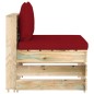 vidaXL Muebles de jardín 3 piezas con cojines madera impregnada verde vidaXL Muebles de jardín 3 piezas con cojines madera impregnada verde