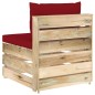 vidaXL Muebles de jardín 3 piezas con cojines madera impregnada verde vidaXL Muebles de jardín 3 piezas con cojines madera impregnada verde