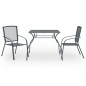 vidaXL Juego de comedor de jardín 3 piezas acero antracita vidaXL Juego de comedor de jardín 3 piezas acero antracita