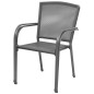 vidaXL Juego de comedor de jardín 3 piezas acero antracita vidaXL Juego de comedor de jardín 3 piezas acero antracita