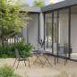vidaXL Juego de comedor de jardín 3 piezas acero antracita vidaXL Juego de comedor de jardín 3 piezas acero antracita