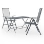 vidaXL Juego de comedor de jardín 3 piezas acero antracita vidaXL Juego de comedor de jardín 3 piezas acero antracita
