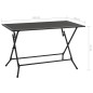 vidaXL Juego de comedor de jardín 3 piezas acero antracita vidaXL Juego de comedor de jardín 3 piezas acero antracita