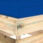 vidaXL Sofá central seccional con cojines madera impregnada gris vidaXL Sofá central seccional con cojines madera impregnada gris
