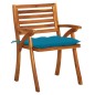 vidaXL Sillas de jardín 8 uds madera maciza de teca con cojines vidaXL Sillas de jardín 8 uds madera maciza de teca con cojines