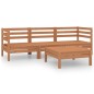 vidaXL Juego de muebles de jardín 4 pzs madera maciza pino marrón miel vidaXL Juego de muebles de jardín 4 pzs madera maciza pino marrón miel