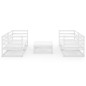 vidaXL Set de salón de jardín de 5 piezas blanco madera maciza pino vidaXL Set de salón de jardín de 5 piezas blanco madera maciza pino
