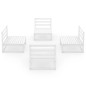 vidaXL Set de salón de jardín de 4 piezas blanco madera maciza pino vidaXL Set de salón de jardín de 4 piezas blanco madera maciza pino